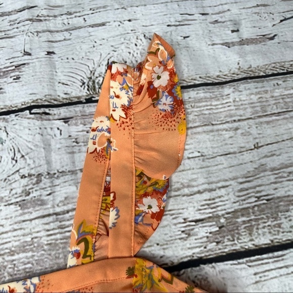NWT Loft Outlet Floral Print Babydoll Ruffle Strap Top Size XS - Picture 3 of 8